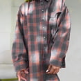 thumbnail image 5 of BLVB Plaid Shirts for Women Plaid Button Down Shirts Oversized Long Sleeve Casual Loose Blouse Top Jacket Fall Outfits, 5 of 7