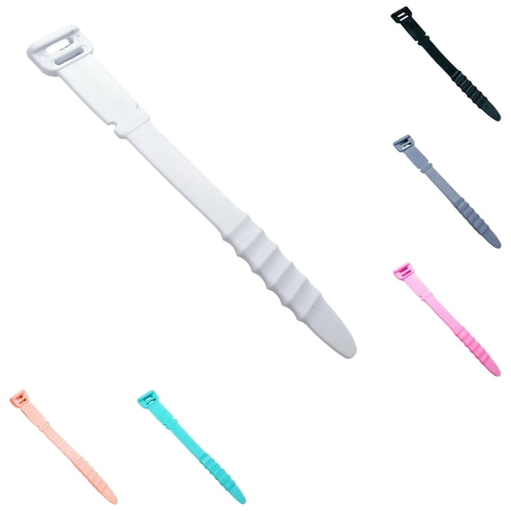 Silicone Cord Wraps Set Ecohintz Silicone Cable Ties Organizer (6-Pack) - Adjustable Multi-Purpose Wrap - Reusable Cord Management for Electronics & Desk - Tidy Home Solution, Colorful Cable Ties