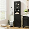 thumbnail image 2 of Costway 67" Tall Bathroom Cabinet Freestanding Storage Cabinet with 5 Adjustable Shelves Black, 2 of 10