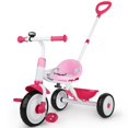 thumbnail image 1 of Triciclo Liberry 2 en 1 para niños pequeños con mango ajustable, color rosa, 1 of 9