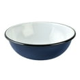 thumbnail image 6 of Novomoskovsjka Posuda Valentine Enamel Serving Bowl Set of 3 pcs Shatterproof Enameled Steel Fruit and Salad Bowls for Cooking Enamel Mixing Bowl for Indoor and Outdoor Use Floral, Navy Blue, 6 of 7