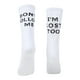thumbnail image 5 of Calcetines, Calcetines de Mujer con Letras Divertidas en Blanco y Negro, Calcetines con Letras Divertidas, Altamente Recomendados, 5 of 7