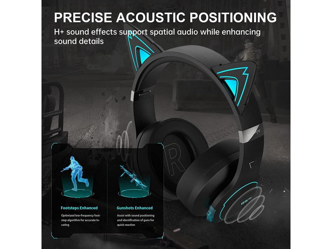 Edifier G5BT CAT Low Latency Low Latency Bluetooth Gaming Headset with Mic (Black)