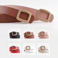 thumbnail image 3 of 2023 New Belts for Women Imitation Leather Luxury Designer Jeans Belt Female Waistband Fashion Square Metal Buckle Belt Black, 3 of 7