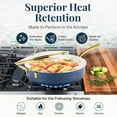 thumbnail image 2 of Gotham Steel Blue 5.5 Quart Heavy Duty Ceramic Nonstick Jumbo Cooker with Lid and Gold Handles Dishwasher Safe, 2 of 7