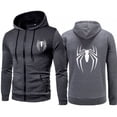 thumbnail image 3 of Sudadera con capucha de spiderman para hombre, ropa de calle con estampado de araña y Zippe, informal, divertida y holgada, novedad, 3 of 5