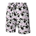 thumbnail image 4 of Balery Cute Animal with Cow Traje de Baño Estilo Hawaiano para Hombre, Shorts de Secado Rápido con Bolsillos-Medium, 4 of 6
