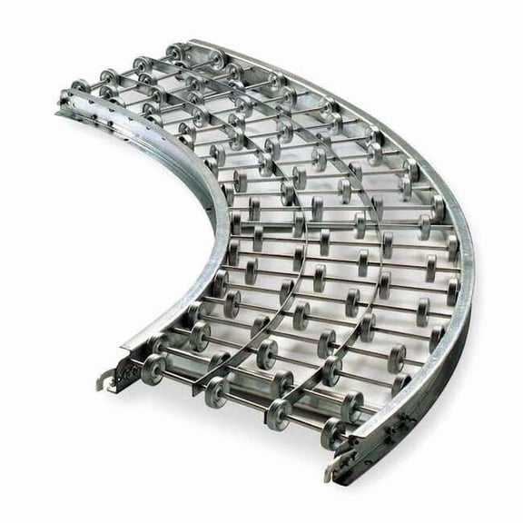 Ashland Conveyor Skatewheel Conveyor,90 Curve,18in. W 18X16X90G