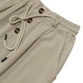 thumbnail image 7 of Dxzfnsa Men's Lightweight Pants with Zipper Pockets Quick Dry Workout Athletic Travel Pants Mens Cargo Pants,Khaki-S, 7 of 7