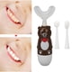 thumbnail image 1 of Cepillo De Dientes Sónico En Forma De U, Cepillo De Dientes Eléctrico Ergonómico Para Niños, Lindo Oso De Silicona, Recargable Con 3 Cabezales De Cepillo Para Niños De 6 A 12, 1 of 7