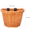 thumbnail image 5 of WRITWAA 1Pack Bike Basket Kids Front Wicker Light Brown Handmade Storage For Outdoor Use, 5 of 5