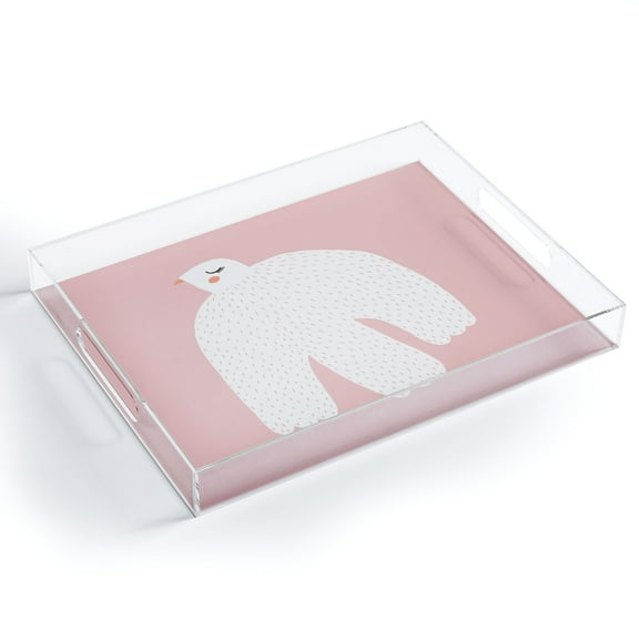 Society6 White Dove by Alice Rebecca Potter Acrylic Tray