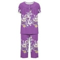 thumbnail image 5 of Rbaofujie Pyjama de Noël pour Femmes Femmes Décontracté Col Rond Manches Courtes Blouse Pantalon Mode Ensemble de Pyjama Vintage Nuisette, 5 of 5