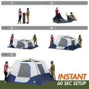 Ozark Trail 10’ x 9 6-Person Instant Cabin Tent with LED Lighted Hub, 25 lbs
