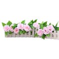 thumbnail image 2 of Flores artificiales de 2,4 m, rosas falsas duraderas, suministros festivos para fiestas (rosa pálido), 2 of 7