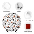 thumbnail image 4 of Cauagu Halloween Dachshund Print Bone China Decorative Plate, Wall Mount Plate Holiday Decor Decorative Ceramic Plates with Stand Elegant Household Plates Decorative-10in, 4 of 6