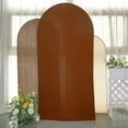 thumbnail image 2 of Efavormart Set Of 3 | Mixed Natural Spandex Fitted Wedding Arch Covers For Round Top Chiara Backdrop Stands - 5ft, 6ft, 7ft, 2 of 9