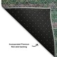 thumbnail image 5 of Addison Rugs Mayfield Premium Machine Washable Transitional Stripes Green Round Rug, 8' X 8' Machine Washable Transitional Stripes Green Oversized Sherpa Throw Blanket, 5 of 6