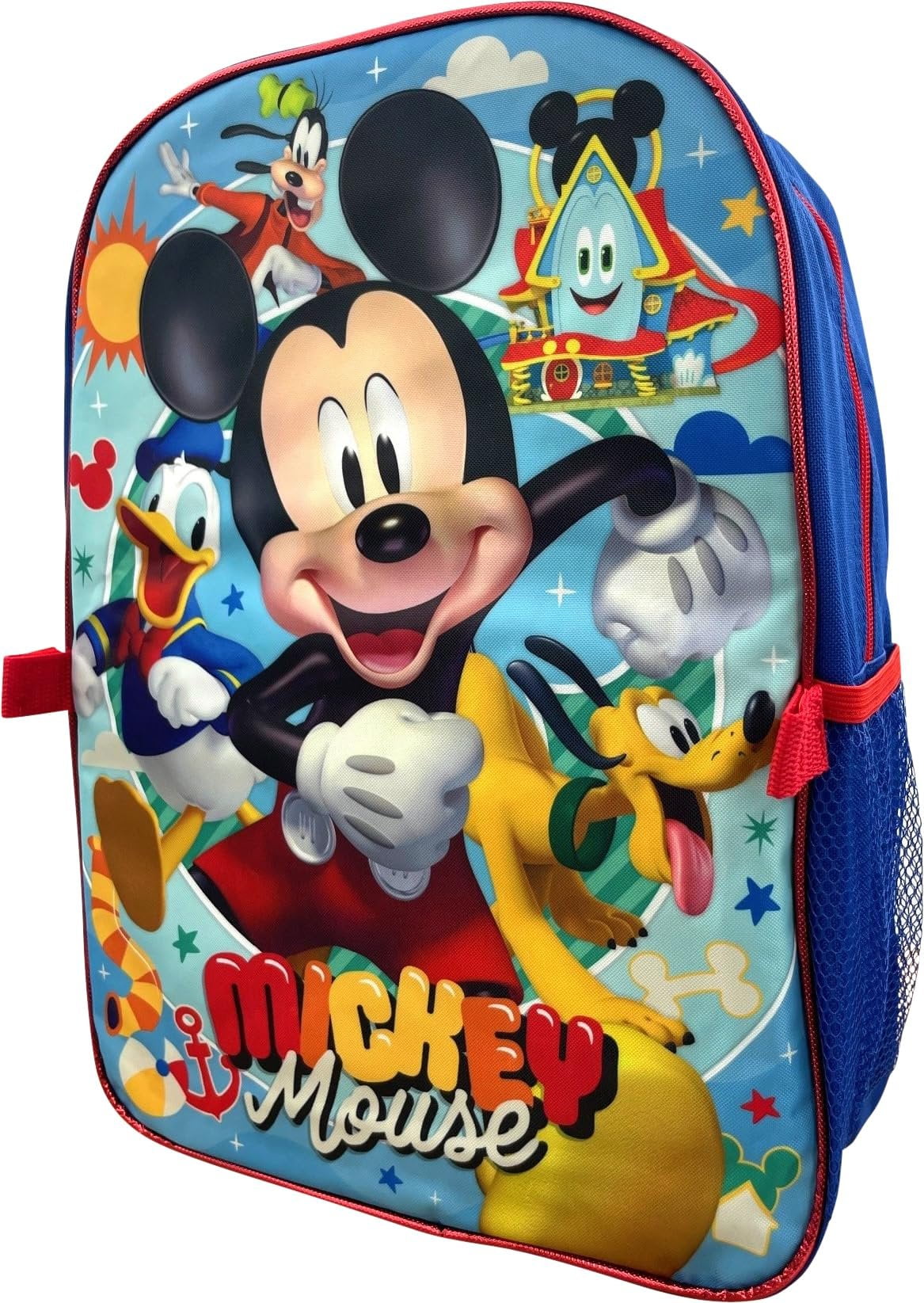 Disney Mickey Mouse 16" Backpack With Detachable Lunch Box Mickey-Fun House