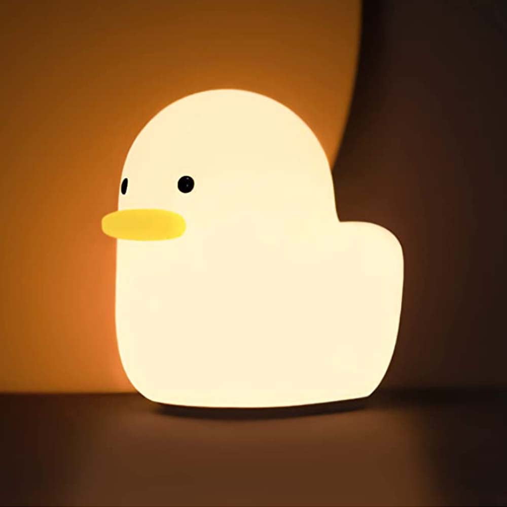Creative Duck USB LED Silicone Night Light Children Bedside Table Lamp Bedroom 