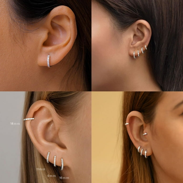 Women's small hoop earrings discount