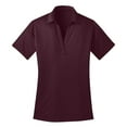 thumbnail image 5 of Womens Silk Touch Polyester Performance Polo Maroon 4X-Large, 5 of 6