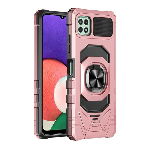 For Samsung Galaxy A33 5G Hybrid Dual Layer with Rotate Magnetic Ring Stand Holder Kickstand, Rugged Shockproof Protective Cover ,Xpm Phone Case [Rose Gold]