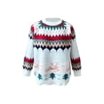 thumbnail image 4 of hirigin Women Christmas Sweater, Knit Pullover Long Sleeve Crew Neck Elk Winter Tops for Casual Daily, 4 of 9