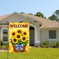 thumbnail image 2 of Amhnf Welcome Sunflowers In Basket Garden Flag For Home Outdoor Garden Yard Decor 12x18 inch, 2 of 5