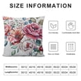 thumbnail image 6 of Acheng  Flower Throw Pillow Cover Flower Floral Leaf Buds Pillow Case Waist Lumbar Red Throw Pillow case Cushion Cover Sofa Home Decorative Rectangle Oblong 2pcs White, 6 of 6