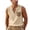 Khaki, variant on Lmueinov Mens Linen Henley Tank Top, Sleeveless Summer Beach Shirts Cotton Linen Vest, Lightweight Relaxed Fit, S-2XL