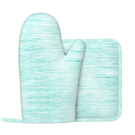 

Blue Bright Oven Mitts and Pot Holders Sets Heat Resistant Silicone Oven Mitts Pot Holders for Kitchen Cooking Baking Non-Slip Oven Gloves Hot Pads Potholders