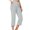 Gray, variant on Capri Pants for Women Casual Summer Wide Leg Crop Pants Loose Comfy Drawstring High Waist Yoga Jogger Capri Pants with Pockets,M,Army Green