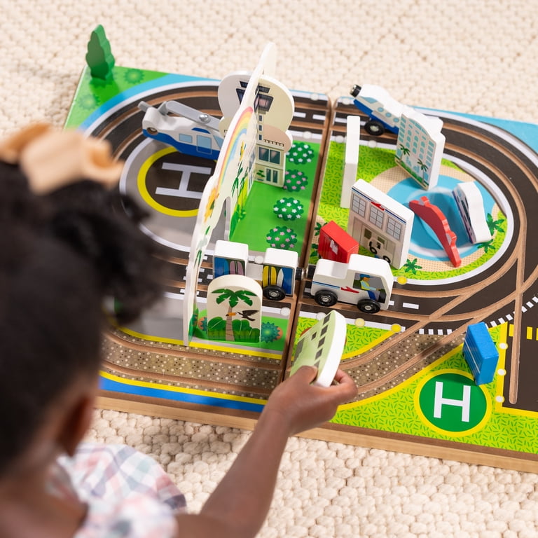 Melissa & Doug Take-Along Airport Play Set, Vehicles, Built-in