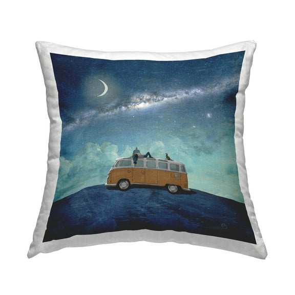 Stupell Industries Couple & Dog Adventure Decorative Printed Throw Pillow Design by Paula Belle Flores.