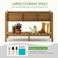 thumbnail image 3 of Carolayne Vertical Planter Stand with Shelf, Outdoor Raised Garden Bed for Garden, Brown, 3 of 8