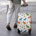 thumbnail image 3 of White Cartoon Dinosaurs Mushrooms Pattern Luggage Cover Fashion Suitcase Cover Baggage Covers Fit 25-28 Inch Luggage (Go Travel), 3 of 5