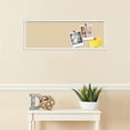 thumbnail image 3 of PinPix ArtToFrames 34x10 Custom Cork Bulletin Board    Poster Board Has a Fabric Style Canvas Finish, Framed in Satin White Frame (PinPix-263), 3 of 5