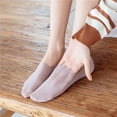 thumbnail image 3 of Calcetines de barco de seda de hielo para mujer, de verano, ultrafinos, de algodón de color sólido, con parte inferior de boca baja, invisibles, antideslizantes y que no se caen, calcetines, 3 of 6