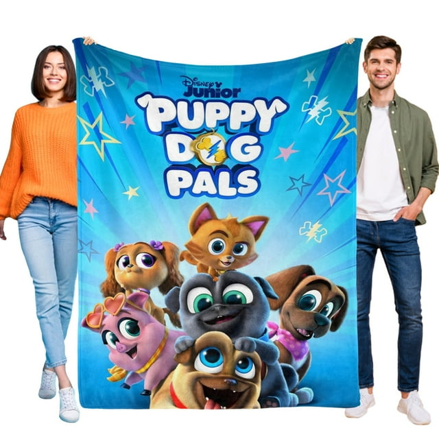 Cachorros y Amigos anti-pilling, suave, ligera, esponjosa y acogedora de lujo para hogar y cocina – Perfecta para niños y adultos, 100 x 150 cm