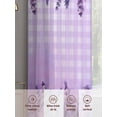 thumbnail image 6 of Purple Lavender Sheer Curtains 84 Inch Length 2 Panels Set, Spring Watercolor Wildflowers Plant Plaid Voile Window Treatment Curtains Sheers Drapes for Bedroom/Living Room/Kitchen 52"x84"x2, 6 of 7