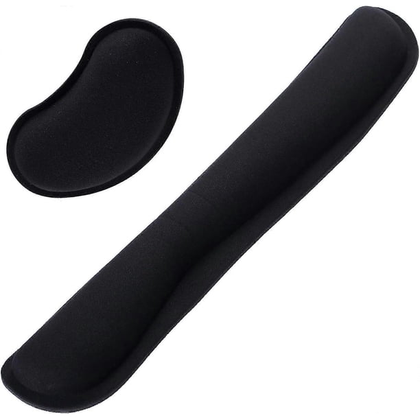 Keyboard Wrist Rest Ergonomic Pink Wrist Rest for Keyboard and Mouse Memory Foam Wrist Rest Support Pad Non Slip Keyboard Mouse Wrist Rest Pad(Black)