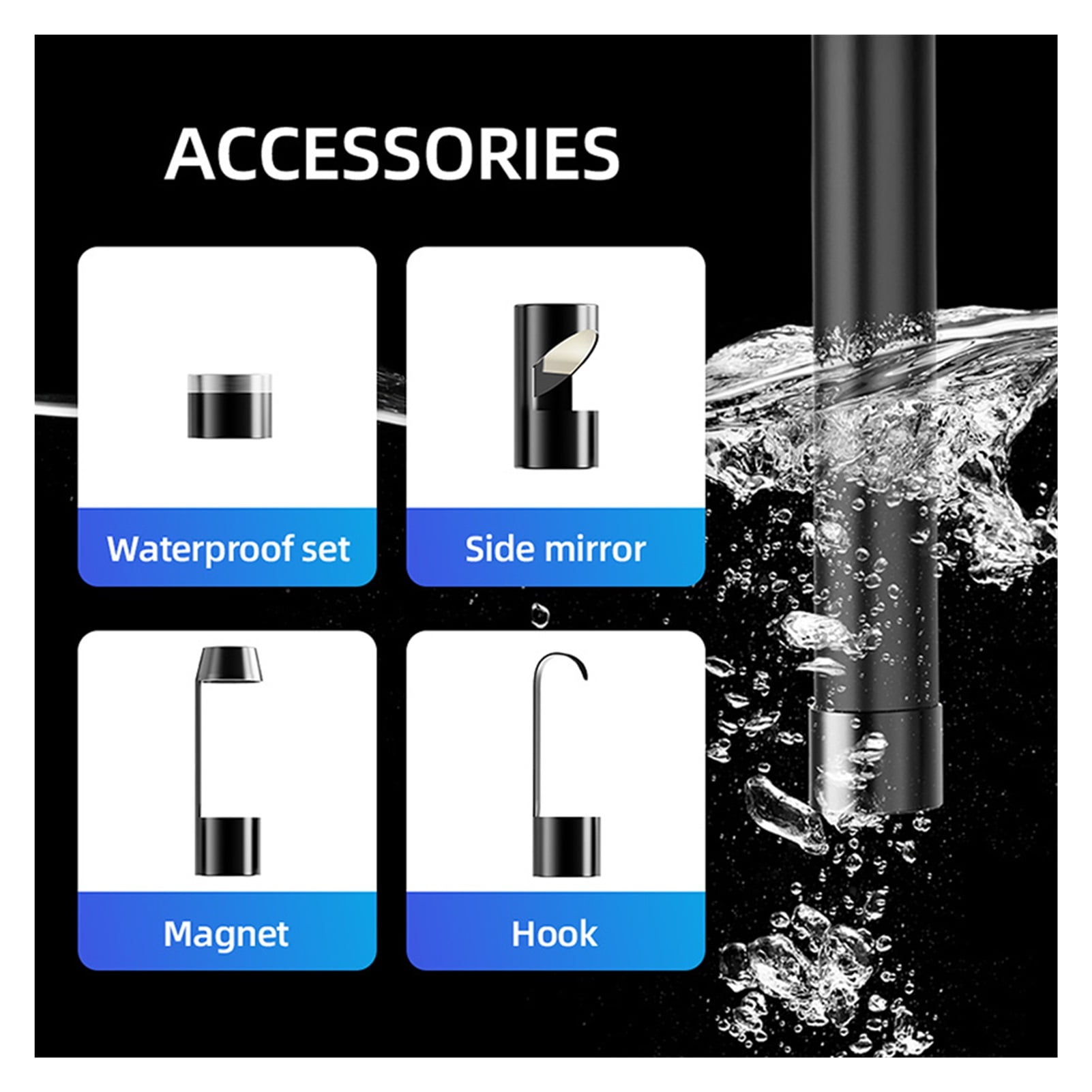 2.0 MP 1080P HD 5.5mm WiFi Industrial Endoscope Borescope IP67 Waterproof Semi-rigid Cable Snake Camera ,Various Applicable
