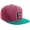 Hot Pink Aqua, White Black, variant on Classic Snapback Hat Custom A to Z Initial Varsity Letters, Black Hot Pink Hat White Black Letter K