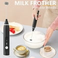 thumbnail image 6 of Rirool Rechargeable Milk Frother Handheld 3-Speed, Electric Whisk with 2 Stainless Steel Heads for Coffee Latte, Matcha, Cappuccino, Hot Chocolate, Black, 6 of 7