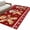 Red, variant on Round Area Rugs Collection 3 Ft, Gingerbread Christmas Non-Slip Residential Carpet, Red Snowflake Golden Winter Xmas Indoor Crawling Mats Doormat Runner Rugs Play Mat for Bedroom