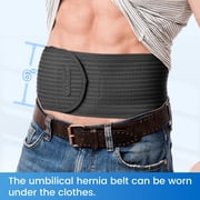 Velpeau Umbilical Hernia Belt For Women and Men,Abdominal Hernia Binder for Belly Button Navel Hernia Support, Helps Relieve Pain - for Incisional, Epigastric, Ventral, Inguinal Hernia(Large)