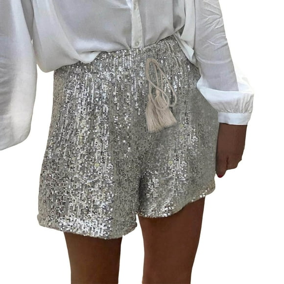 Kcodviy Women Summer Sequin Shorts Womens Shorts for Summer High Waist Casual Loose athletic Shorts Women A Line Hot Pants Swim Shorts for Women Sparkly Clubwear Night Out Jean Shorts Womens Shorts