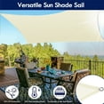 thumbnail image 2 of HOMEYA Sun Shade Sail Rectangle 16' x 16' Outdoor Garden Patio Party Sunscreen Awing Triangle Canopy 98% UV Block with Free Rope, 2 of 6