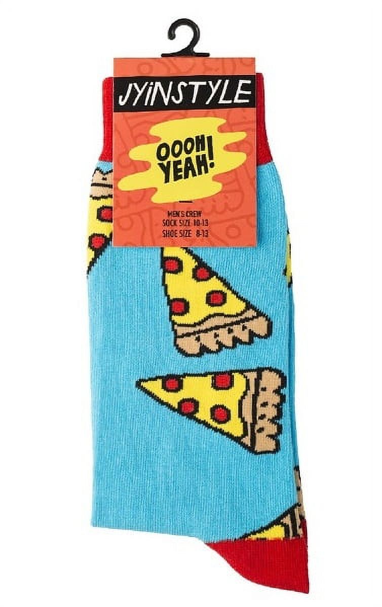Oooh Yeah! Socks, Mens Cotton Crew Sock (Pizza Party) - image 3 of 3